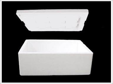White 40 Litrs Thermocol Fish Box