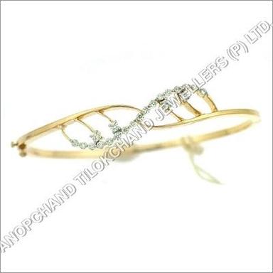 Gold Diamond Bangle Bracelet Excellent