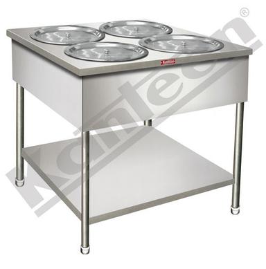 Silver Bain Marie With Bs  Round Vessels