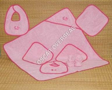 Pink Crib Towel Set