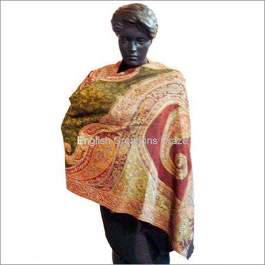 Mix Color Poly-Wool Jacquard Shawls