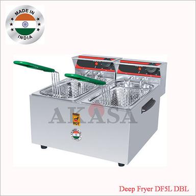 Stainless Steel Akasa Indian Electric Double Deep Fryer