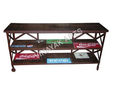 Painted Industrial Console Table With Ptd Logo