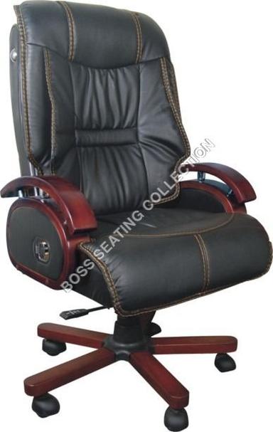 Black & Maroon Leather President Series Chairs