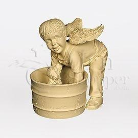 Barrel of Love Boy and Dog Angelic Comfort Figurine