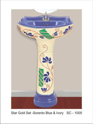 Any Color Ceramic Pedestal Wash Basin