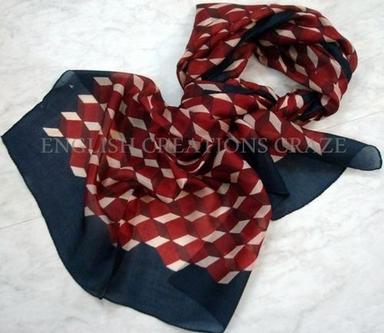 Red & Black Pure Silk Scarves Manufacturer