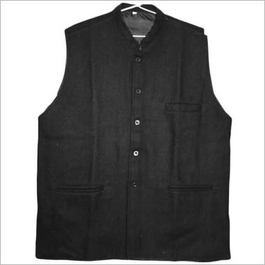 Solid Black Nehru Jacket Gender: Mens