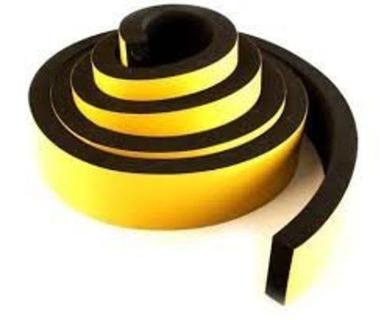 Yellow And Black Self Adhesive Epdm Foam Tape / Epdm Gasket