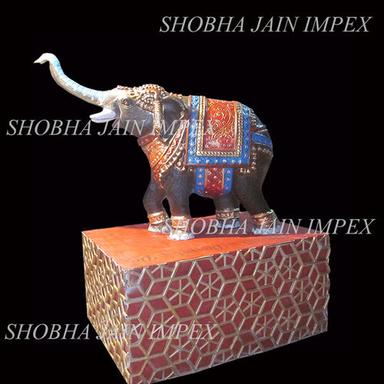 Brown And Orange Decorative Elephant Statue For Wedding Gate