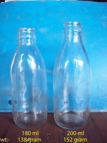  पारदर्शी रंग की फ्लेवर्ड मिल्क ग्लास की बोतलें