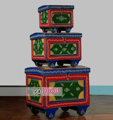 Indian Decorative Painted Box Set
