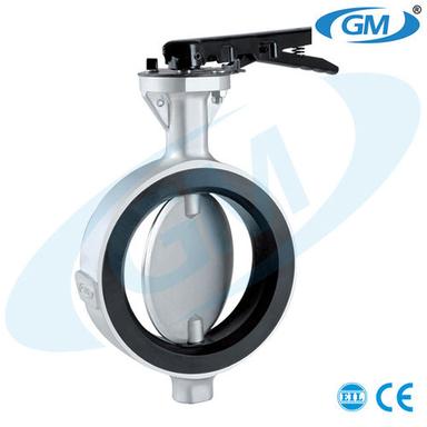 Silver And Black Manual Butterfly Valve