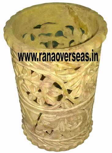 Golden Stone Flower Vase 