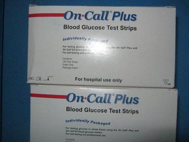 Plastic Blood Glucose Test Strips