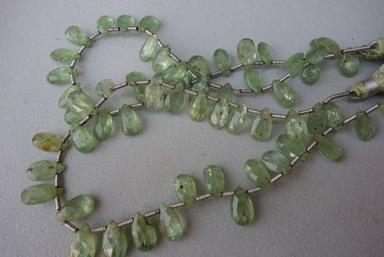 Pear Cut Green Kyanite Faceted Almond