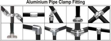Sliver Aluminium Pipe Clamp Fittings