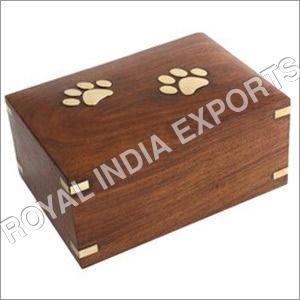 Paw Embossed Wood Urn Box Use: Arts And Crafts