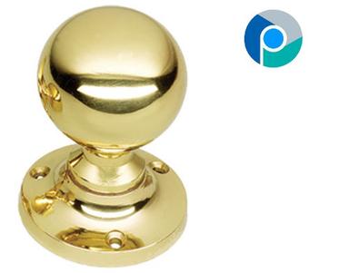 Polished Brass Mortice Knob Geo