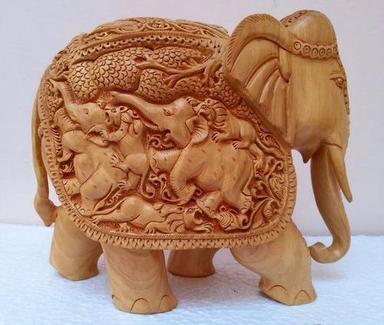 Wood Wooden Handicrafts Elephant