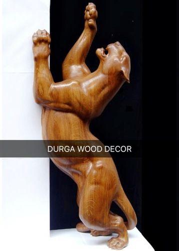 Wood Tiger Statue