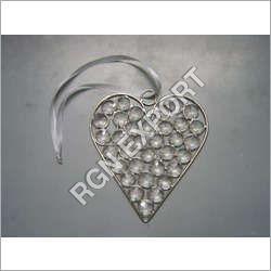 Silver Beads Hanging Heart