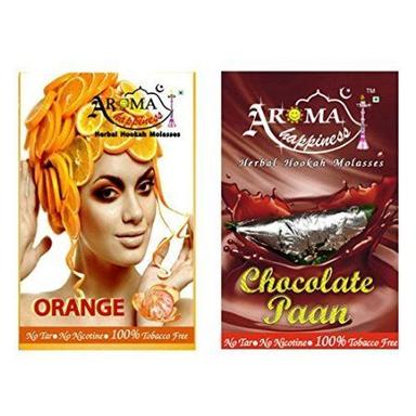 Desi Karigar Aroma Happiness Hookah Flavor - Pack of 2 (Orange - 50 g, Chocolate Paan - 50 g)