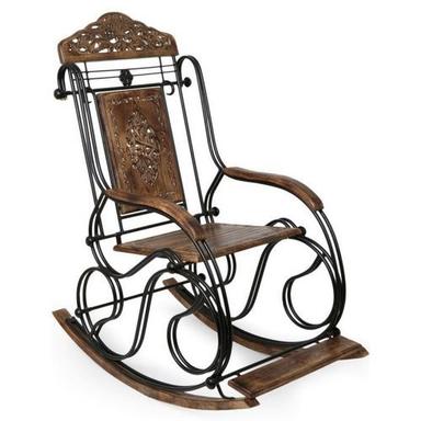 Desi Karigar Wrought Iron Carved rocking chair/relax chair/ thinking chair