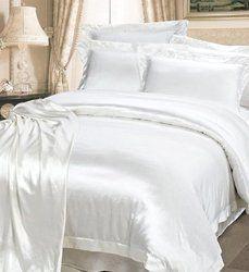 White Silk Bed Cover