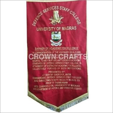 Multicolor Embroidery Flag Banner