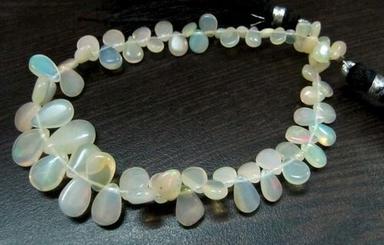 White Ethiopian Opal Beads Heart Shape Beads
