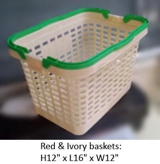 Ivory Plastic Shopping Baskets