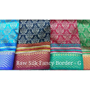 Multi Raw Silk Fancy Border Sarees