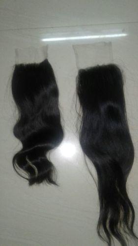 Natural Colour Black And Brown Micro Weft Closures Hair