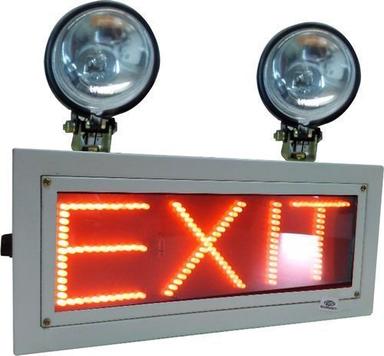 Industrial Emergency Light With Exit Sign Charging Voltage: 120-260 Volt (V)