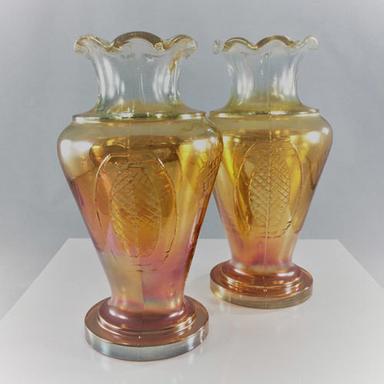 Smoky Yellow Shade Decorative Glass Vases