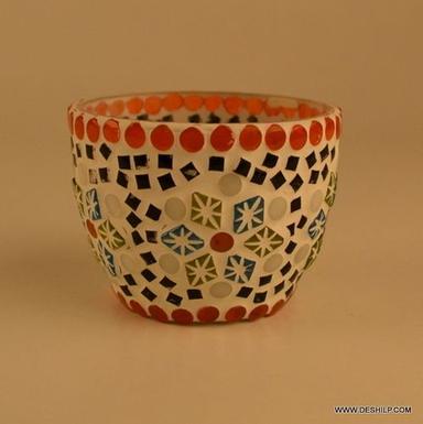 Handmade Mosaic Glass Candle Holder Diwali Decorations Items