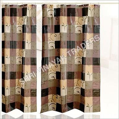 Brown Pvc Printed Shower Curtain