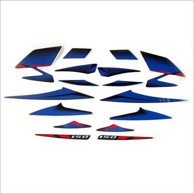 Blue And Red Motorcycle Radium Designer Sticker