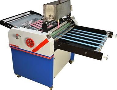 Blue And Grey Automatic Top Gumming  Uv Coating Machine