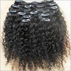 Black Curly Clips Hair