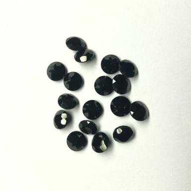 2.5Mm Natural Black Onyx Faceted Round Gemstone Grade: Aaa