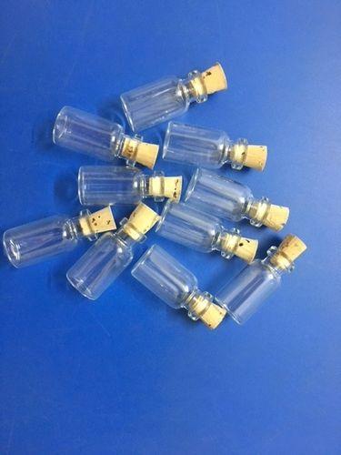 Multi- Material 10Pcs Lovely Small Wish Bottle Tiny Clear Empty Wishing Glass Message Vial With Cork Stopper 1Ml