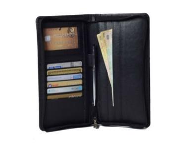 Black Genuine Leather Passport Wallet