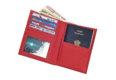  रेड पीयू लेदर पासपोर्ट वॉलेट