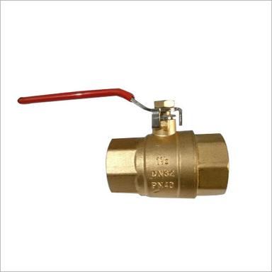 Golden And Red Heavy Brass Ball Valve