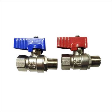 Silver And Blue  Silver And Red Three Way Ball Valve