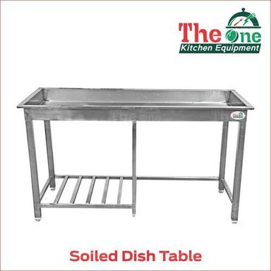Silver Solid Dish Table