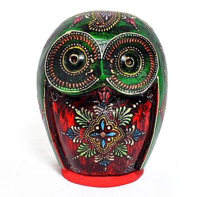 Wood Home Decorative Owl Coin Box