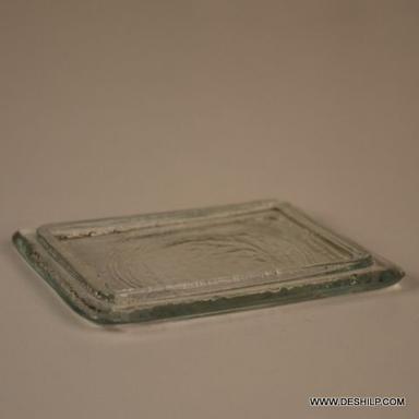 Transparent Squire Glass Antique Glass Plate